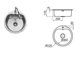 foster 1052060 mosogatótálca