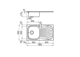 foster 2061061 mosogatótálca