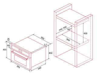 nodor mo-4800 cu fekete beépíthető sütő 