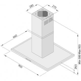 davoline slim 90 inox sziget