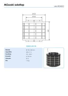 RONDO 650/150 R plazma szűrő