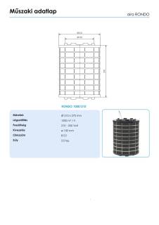 RONDO 1000/210 R plazma szűrő
