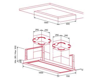 nodor 8525 isla deimos 1400 twin rf fehér elszívó