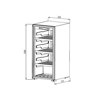 ferrara EW290DGC fekete szabadonálló borhűtő fekete