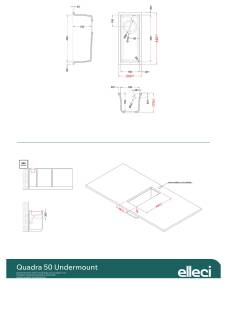 ELLECI Quadra 50 munkalap alá szerelhető képe.