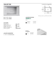 Elleci OUTLET - Mosogatótálca Value 130 G68 bianco - Kiállított bemutató termék!