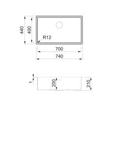 elleci esprit 700 inox mosogatótálca