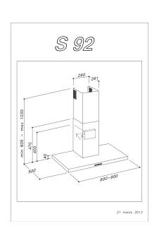 sirius SL-92 tw 60 cm inox elszívó