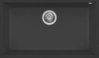 ELLECI - Mosogatótálca Quadra 130 UM G40 Nero munkalap alá szerelhető
