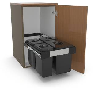 EKOTECH - Beépíthető hulladékgyűjtő FREE JAZZ 45 - 1x20 liter+3x7 liter