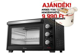 ARDES 6231B 30 literes légkeveréses elektromos mini sütő ajándék ARDES 1T20 kenyérpirítóval