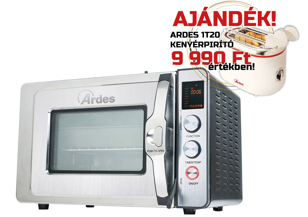 ARDES 6430PR Elektromos magasnyomású sütő ajándék ARDES 1T20 kenyérpirítóval 18323