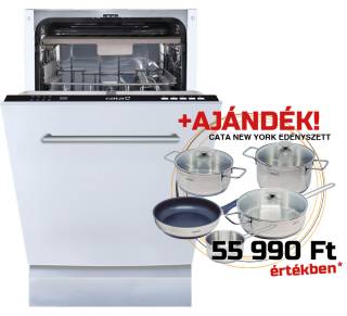 CATA - Beépíthető mosogatógép LVI-46010 + AJÁNDÉK New York edényszett