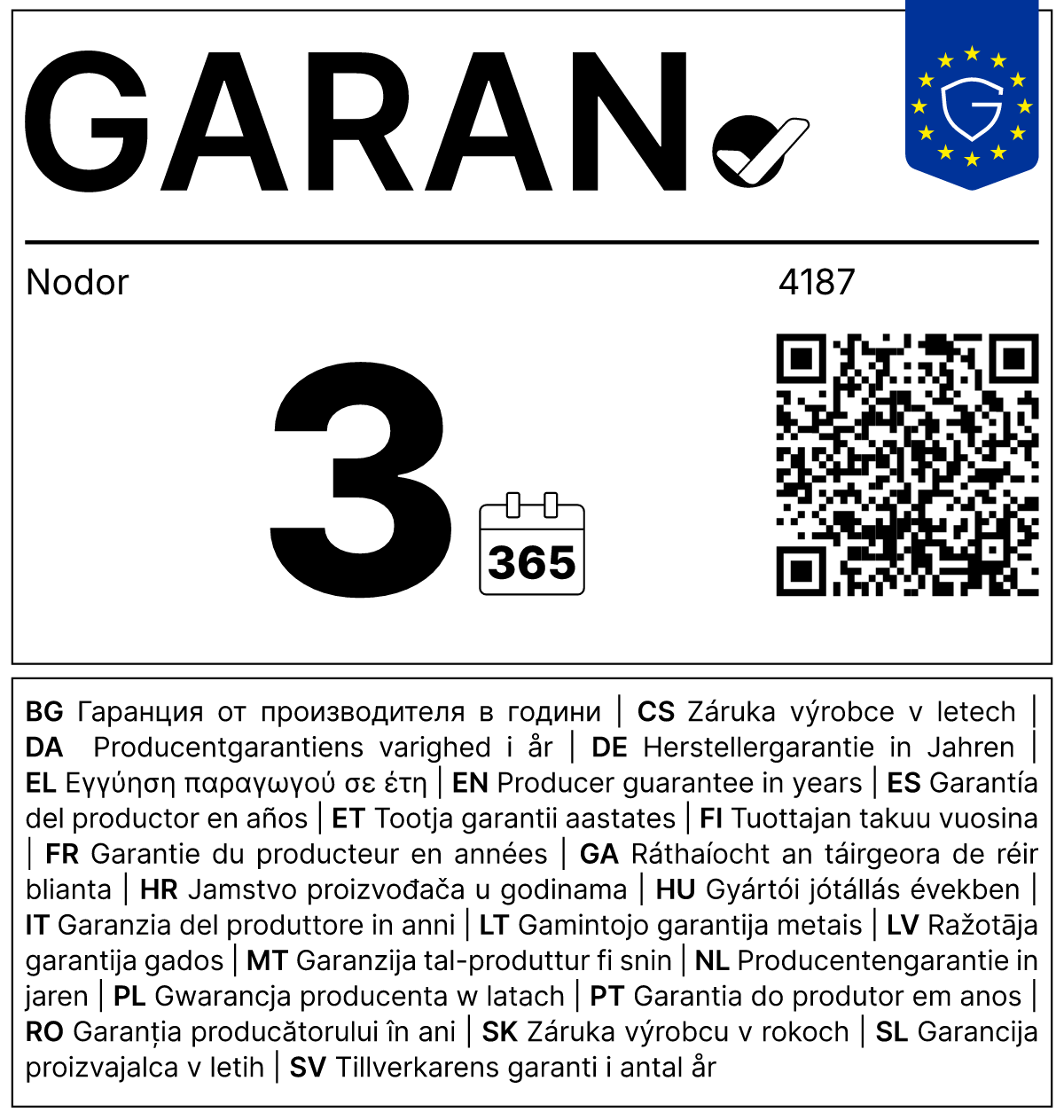 Gyártói garancia