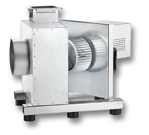 Légtechnikai csőrendszer végén, akár kültéren is elhelyezhező ventilátorok